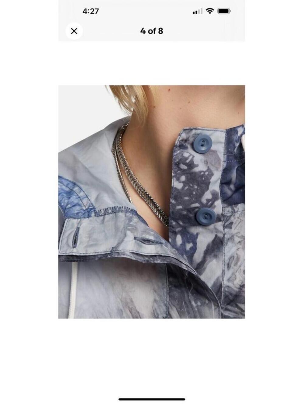 Nike $145 Sportswear Women's Woven Wave Dye Jacket Size Medium NWT DV7936-015 - Picture 4 of 12